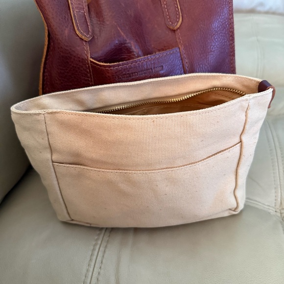 Portland leather canvas purse organizer - Picture 4 of 6